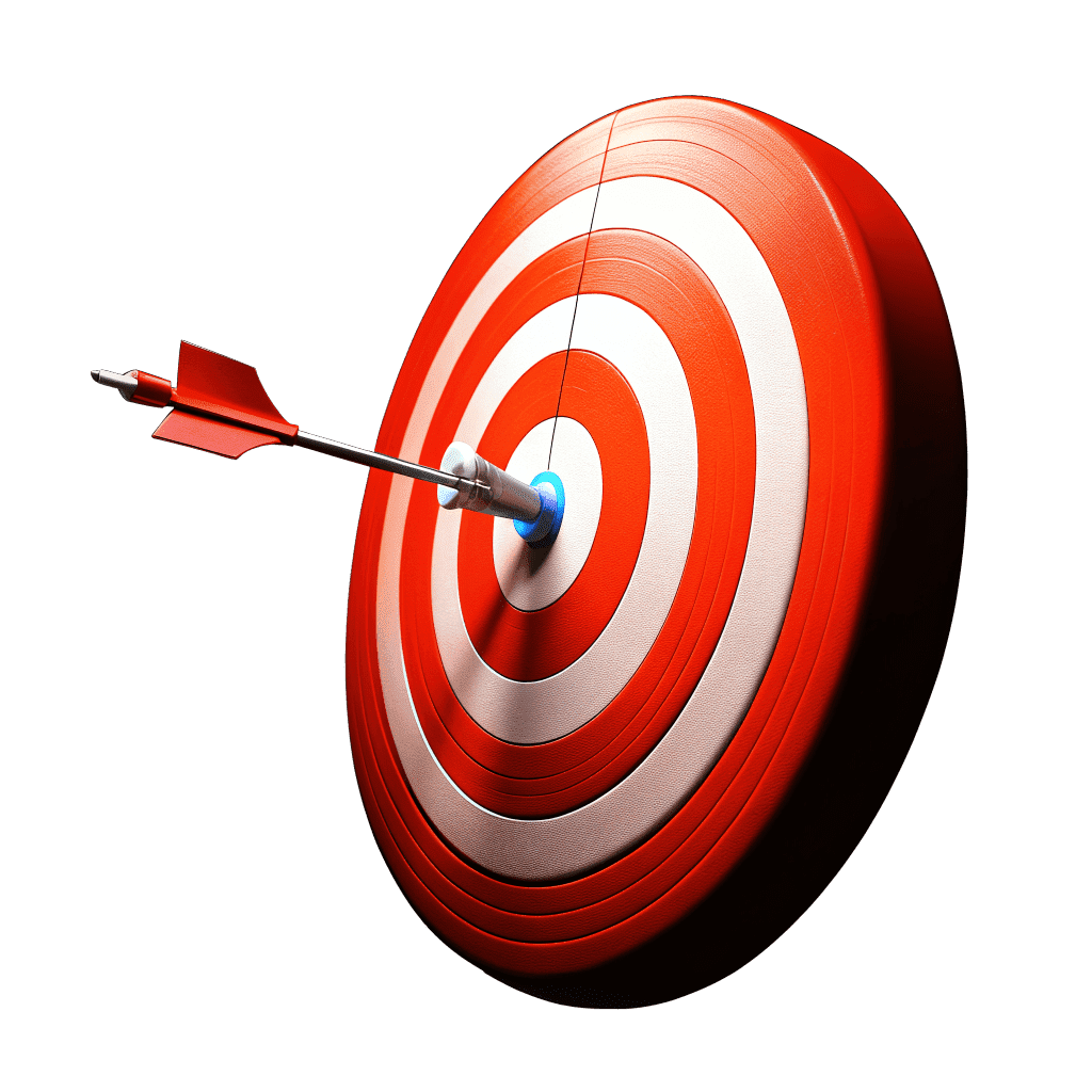 Illustration d'une cible montrant l'impact fort et puissant du print